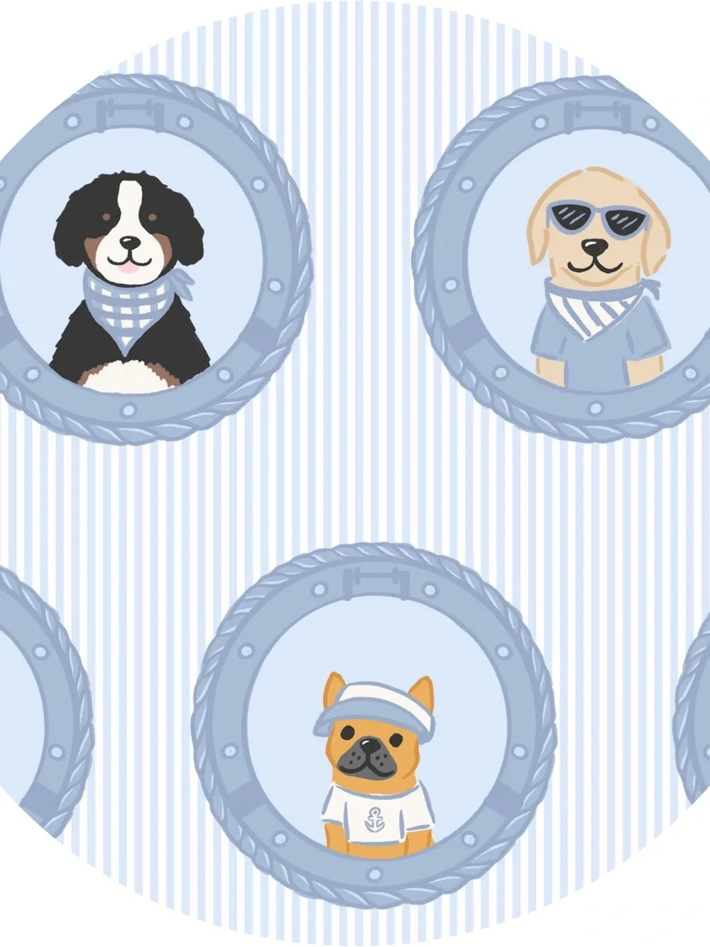 Kiki + Lulu Porthole Pups Dog Nautical Pajama Set 2T 3T 4T 5/6